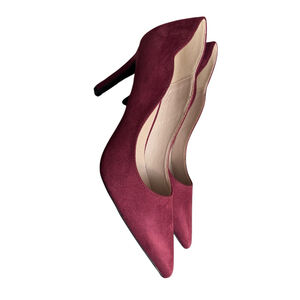 French Connection Burgundy Suede Stiletto Pumps